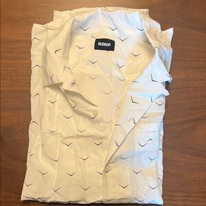 Hudson Jeans White Short Sleeve Button Down